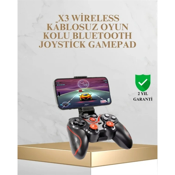 USLUCAN ALIŞVERİŞ Bluetooth Kablosuz Oyun Kolu – Android iPhone PC Uyumlu