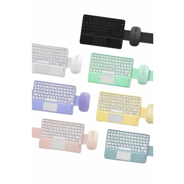 USLUCAN ALIŞVERİŞ Bluetooth Touchpad Klavye Ultra İnce Taşınabilir Q Klavye