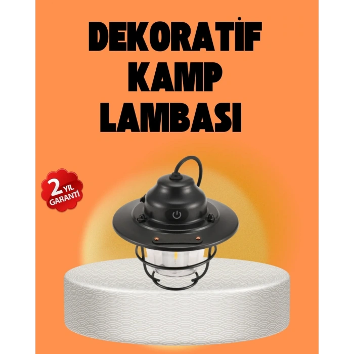 USLUCAN ALIŞVERİŞ Çam Kozalağı Şekilli Retro Kamp Gece Lambası