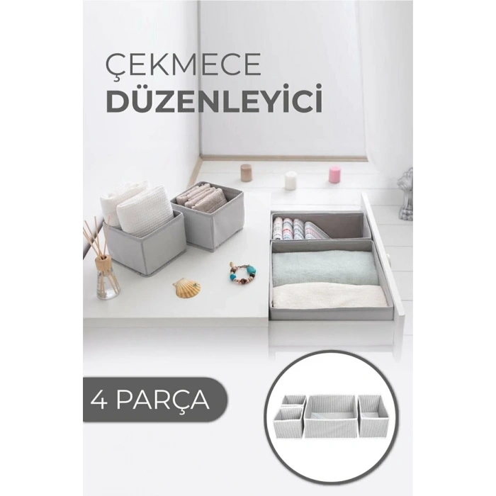 USLUCAN ALIŞVERİŞ Çekmece Düzenleme Kutu Seti Organizer 4lü Set