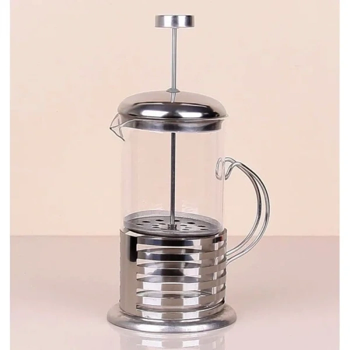 USLUCAN ALIŞVERİŞ Çelik Kulplu Cam French Press - 350 ml