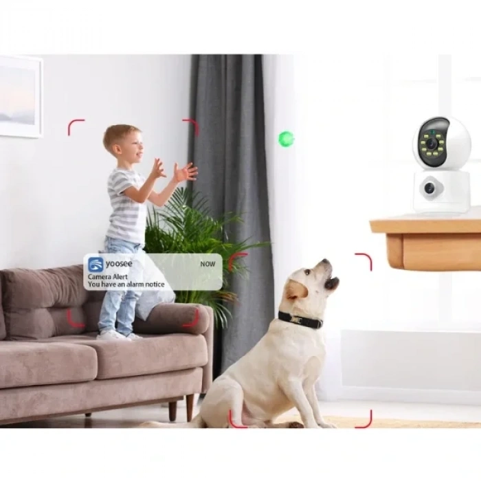 USLUCAN ALIŞVERİŞ Çift Lensli İç Mekan Wi-Fi Kamera