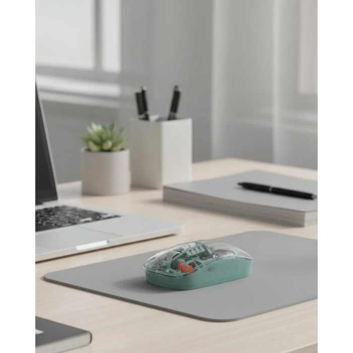 USLUCAN ALIŞVERİŞ Çift Mod Bağlantılı Kablosuz Mouse Bluetooth ve USB Alıcılı