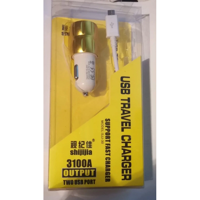 USLUCAN ALIŞVERİŞ Çift USB Girişli 3.1 Çıkışlı Seyahat Seti Android / Micro Usb