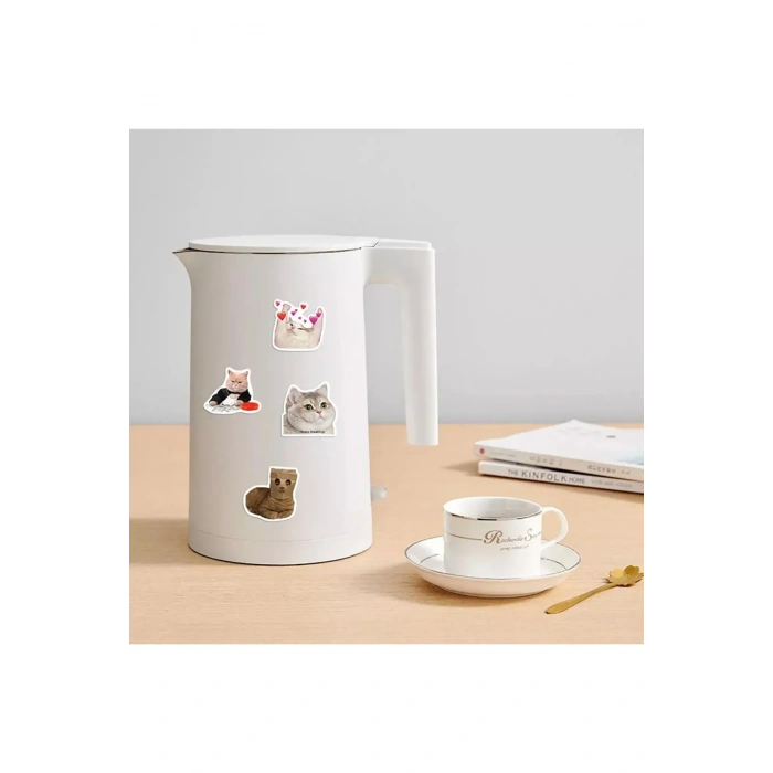 USLUCAN ALIŞVERİŞ Çılgın Kediler Macbook Notebook Tablet Telefon Ajanda Laptop Defter Sticker Seti