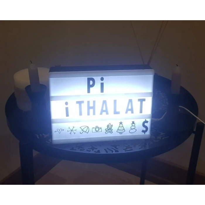 USLUCAN ALIŞVERİŞ Cinematic Harflerle Işıklı Mesaj Veren Light Box Led Pano A4