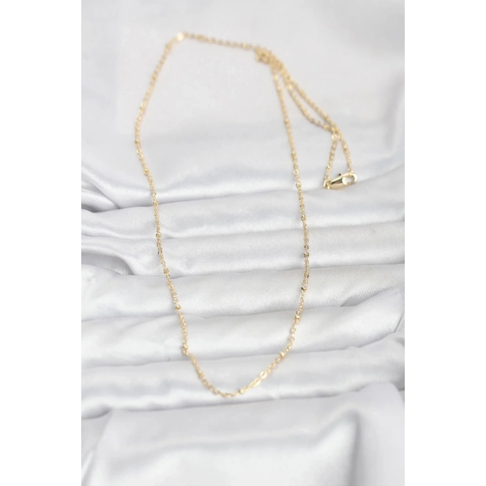 USLUCAN ALIŞVERİŞ CM 14K Gold Renk Burgu Model 60 cm Kadın Kolye