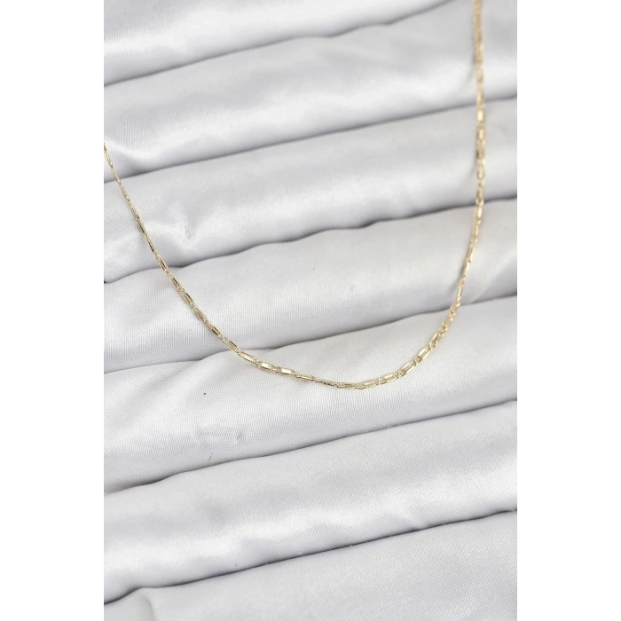 USLUCAN ALIŞVERİŞ CM 14K Gold Renk Kesme Model 60 cm Kadın Kolye