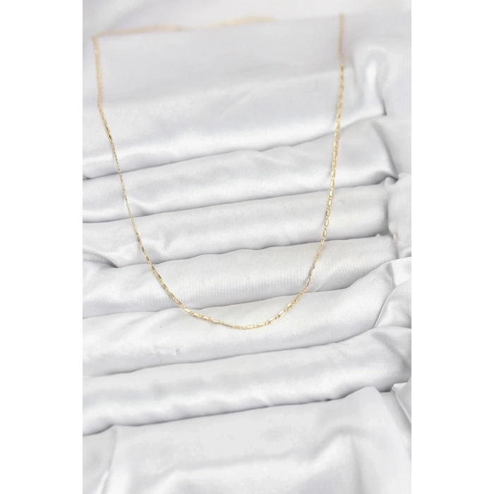 USLUCAN ALIŞVERİŞ CM 14K Gold Renk Kesme Model 60 cm Kadın Kolye