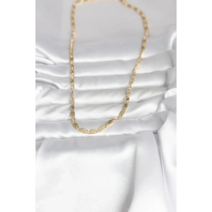 USLUCAN ALIŞVERİŞ CM 14K Gold Renk Lazer Model 45 cm Kadın Kolye