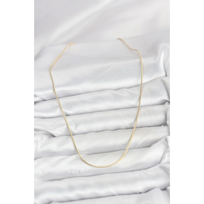USLUCAN ALIŞVERİŞ CM 14K Gold Renk Yılan Zincir Model Kadın Kolye