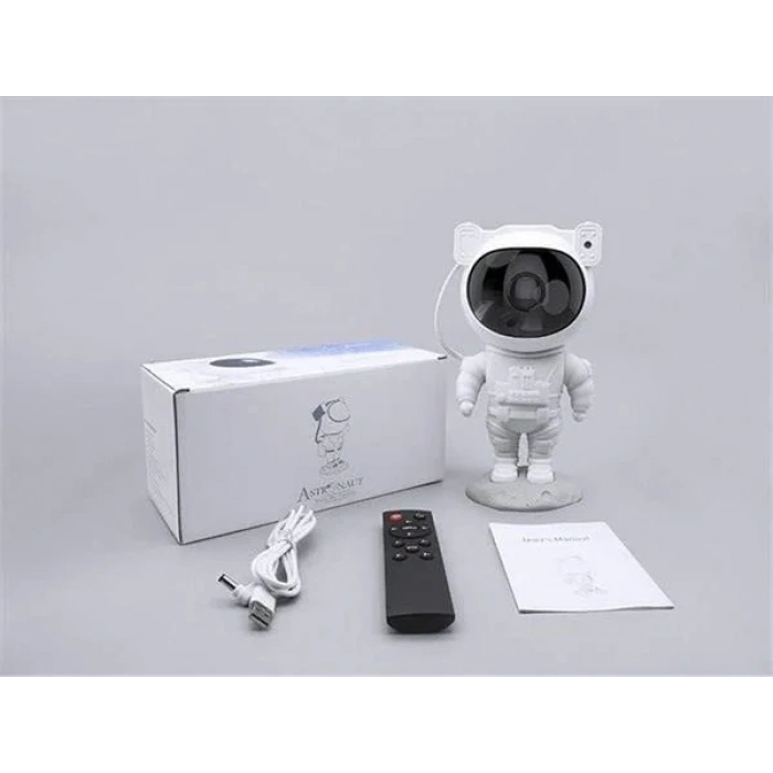USLUCAN ALIŞVERİŞ Çocuklara Özel Projeksiyon Astronot Lamba Speaker Sevimli