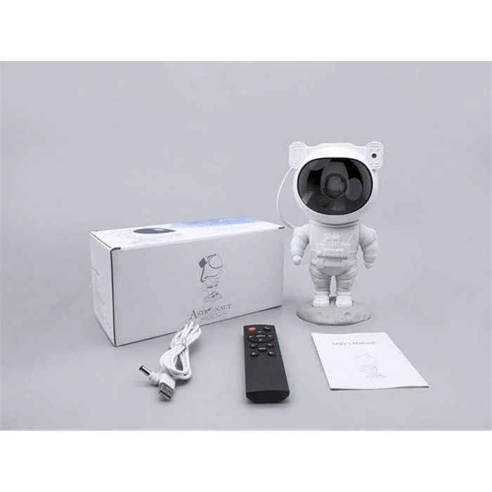USLUCAN ALIŞVERİŞ Çocuklara Özel Projeksiyon Astronot Lamba Speaker Sevimli