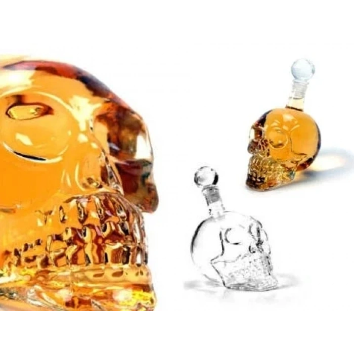 USLUCAN ALIŞVERİŞ Crystal Head Kuru Kafa Cam Şişe 350 ml