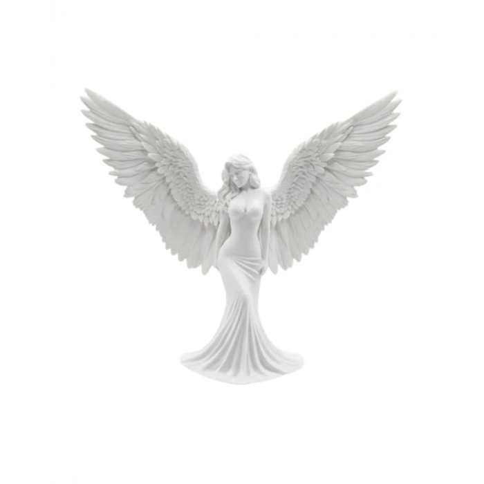 USLUCAN ALIŞVERİŞ Dekoratif Melek İnsan Figürlü 3D Heykel Biblo Modern Ev Dekoru