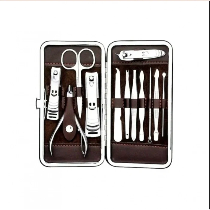 USLUCAN ALIŞVERİŞ Deri Çantalı 12li Manikür Seti
