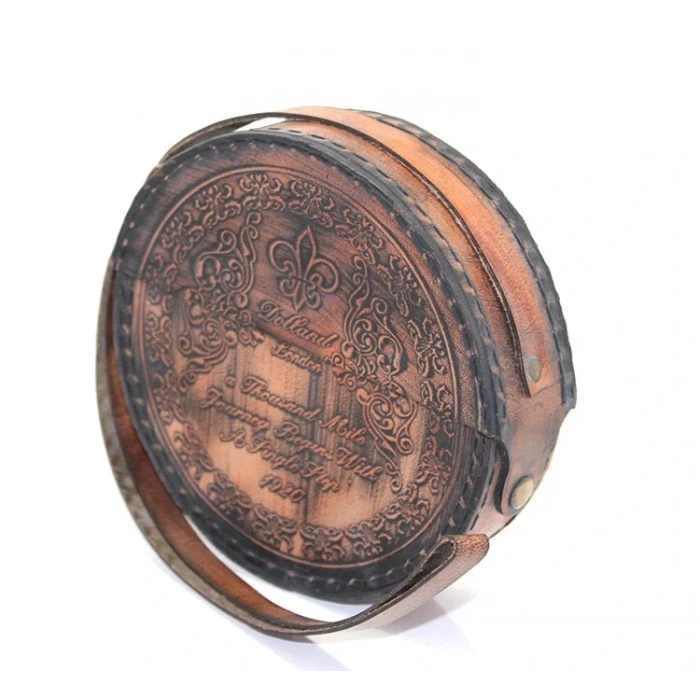 USLUCAN ALIŞVERİŞ Deri Kılıflı Pirinç Pusula