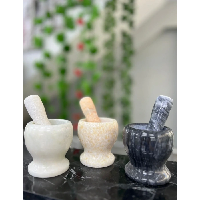 USLUCAN ALIŞVERİŞ Doğal Cilalı Mermer Havan