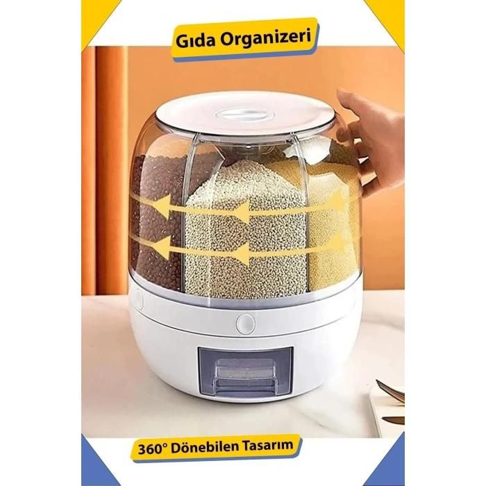 USLUCAN ALIŞVERİŞ Dönebilen Kuru Gıda Ve Bakliyat Organizeri