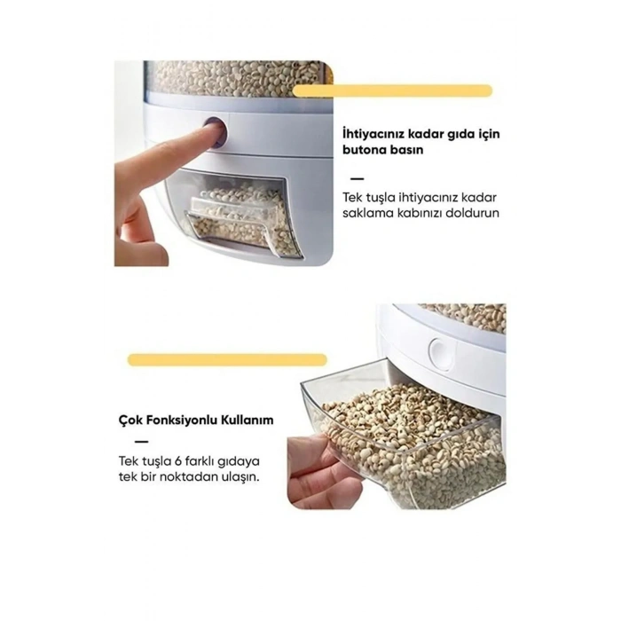 USLUCAN ALIŞVERİŞ Dönebilen Kuru Gıda Ve Bakliyat Organizeri