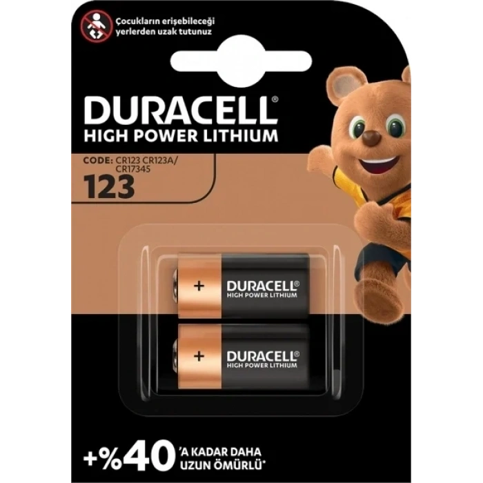 USLUCAN ALIŞVERİŞ Duracell Lityum CR123A Pil 2li