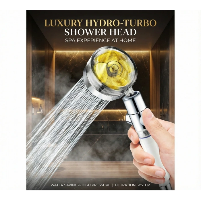 USLUCAN ALIŞVERİŞ Duş Başlığı Turbo Pervaneli Serinletici Tasarım