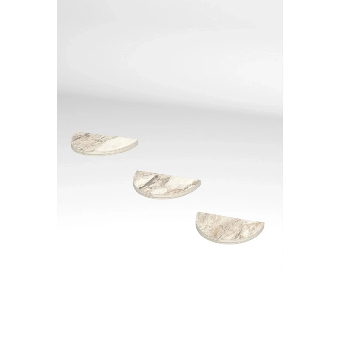 USLUCAN ALIŞVERİŞ Duvar Rafı Dekoratif 3 Adet Çiçeklik Oval Efes