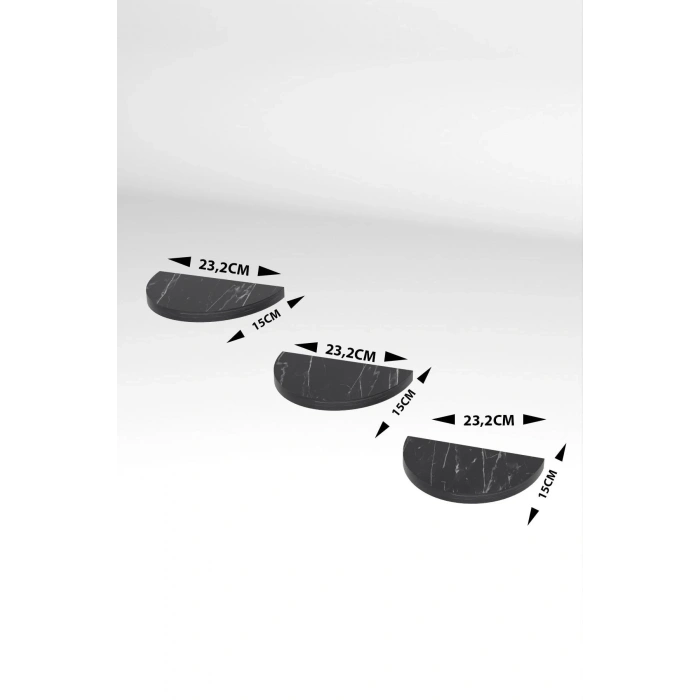 USLUCAN ALIŞVERİŞ Duvar Rafı Dekoratif 3 Adet Çiçeklik Oval Efes