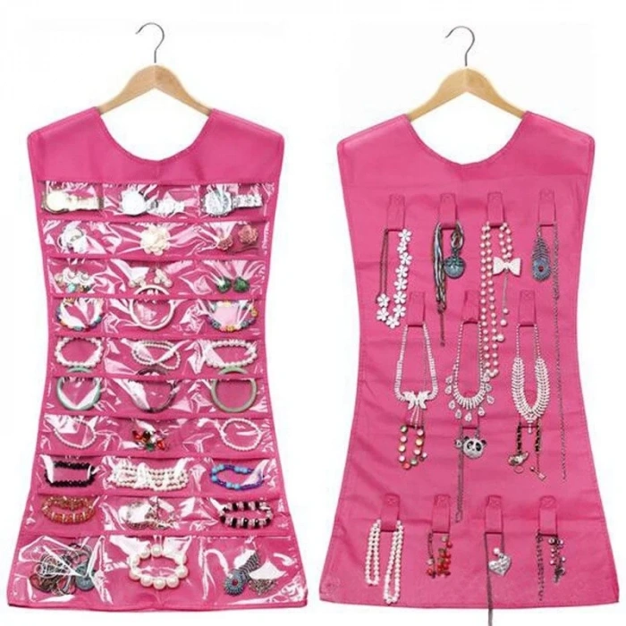 USLUCAN ALIŞVERİŞ Elbise Şeklinde Takı Organizeri - Pembe