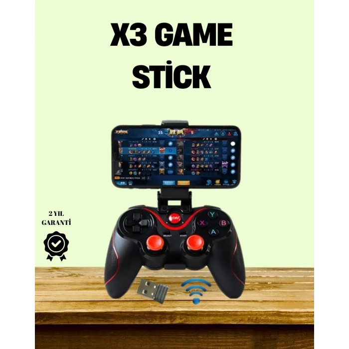 USLUCAN ALIŞVERİŞ Ergonomik Tasarımlı Şarjlı Kablosuz Gamepad