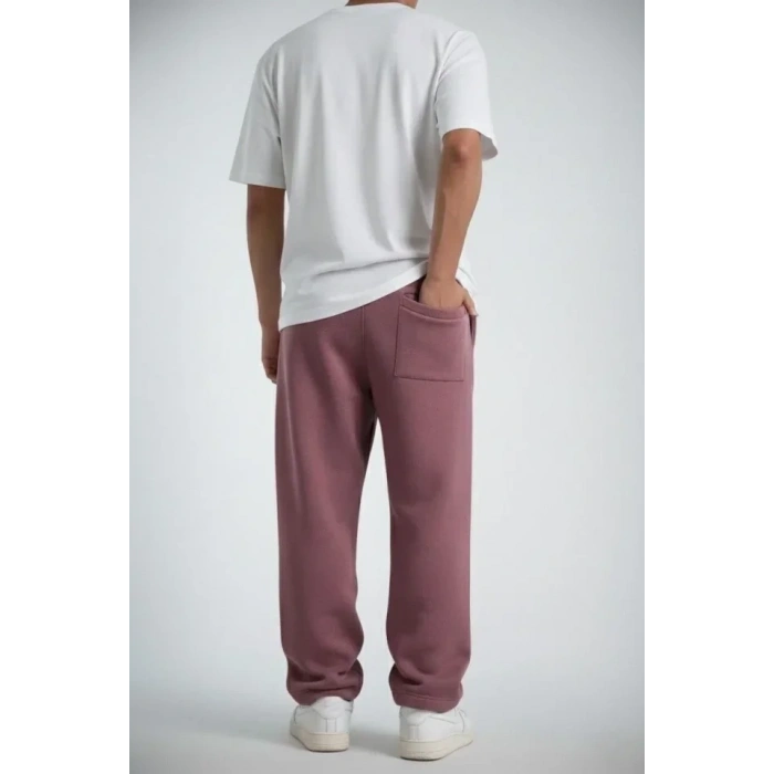 USLUCAN ALIŞVERİŞ Erkek Baggy Alt Eşofman - Gül Kurusu