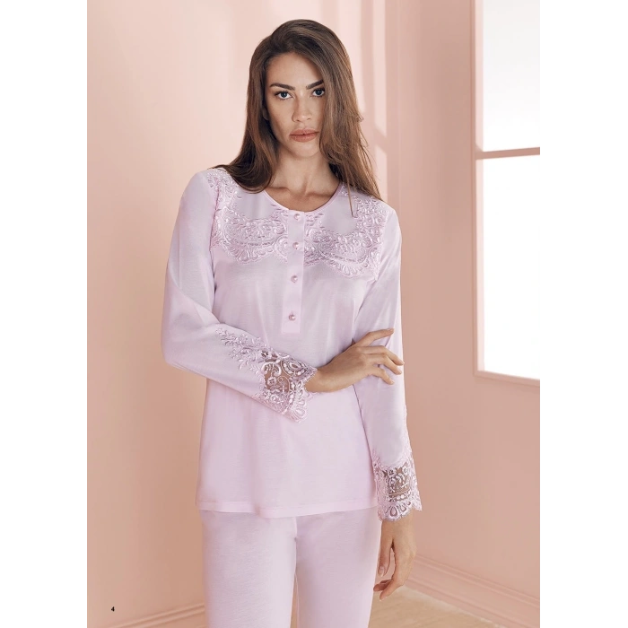 USLUCAN ALIŞVERİŞ Espuar 757 Penye 3lü Sabahlık Pijama Takımı