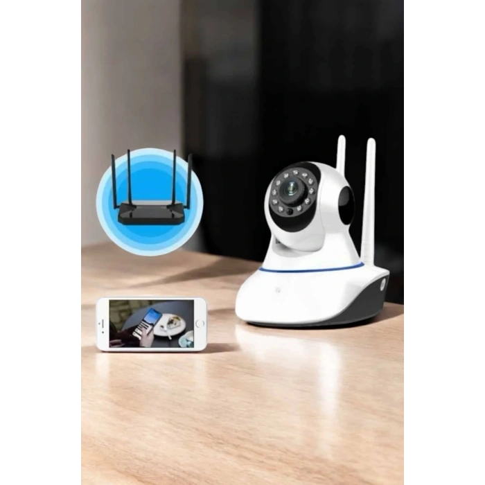 USLUCAN ALIŞVERİŞ Ev Kamerası Wifi Kamerası Video Kayıt Çift Yönlü Hareket Sensörü Bebek