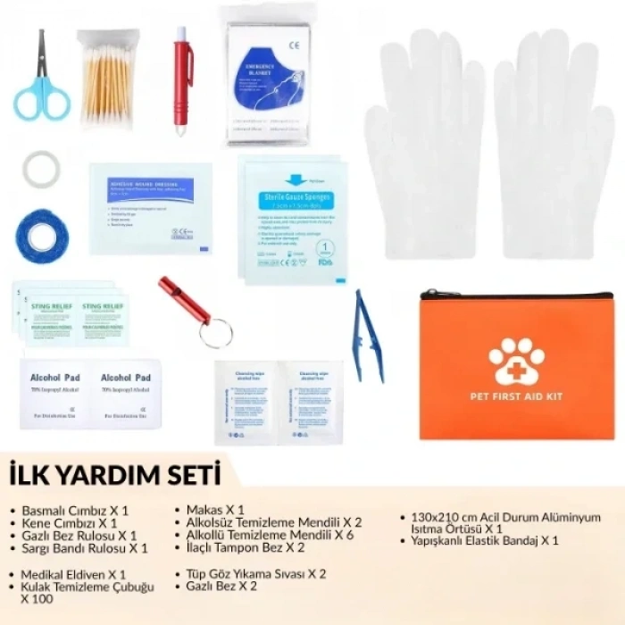 USLUCAN ALIŞVERİŞ Evcil Hayvan İlk Yardım Seti Çantası