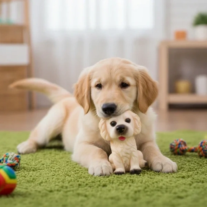 USLUCAN ALIŞVERİŞ Evcil Hayvan Sesli Köpek Şeklinde Plastik Oyuncak