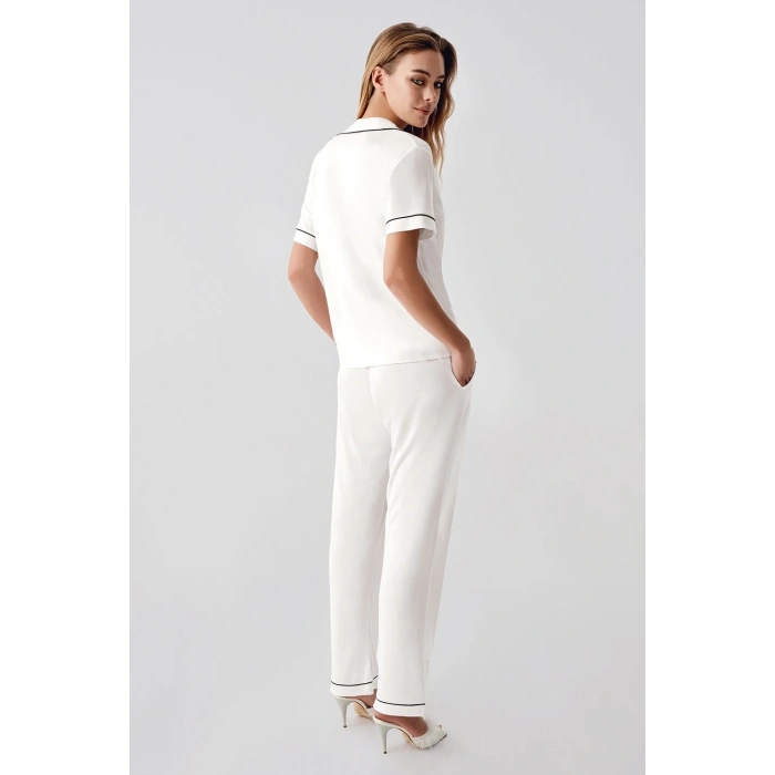 USLUCAN ALIŞVERİŞ Freshness 324 Kadın 4Lü Sabahlıklı Şorlu Pijama Takımı