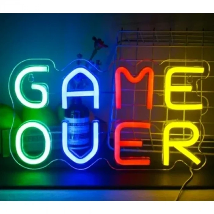 USLUCAN ALIŞVERİŞ GAME OVER Tasarımlı Neon Led