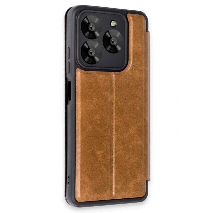USLUCAN ALIŞVERİŞ General Mobile Era 30 Kılıf Flip Cover - Taba