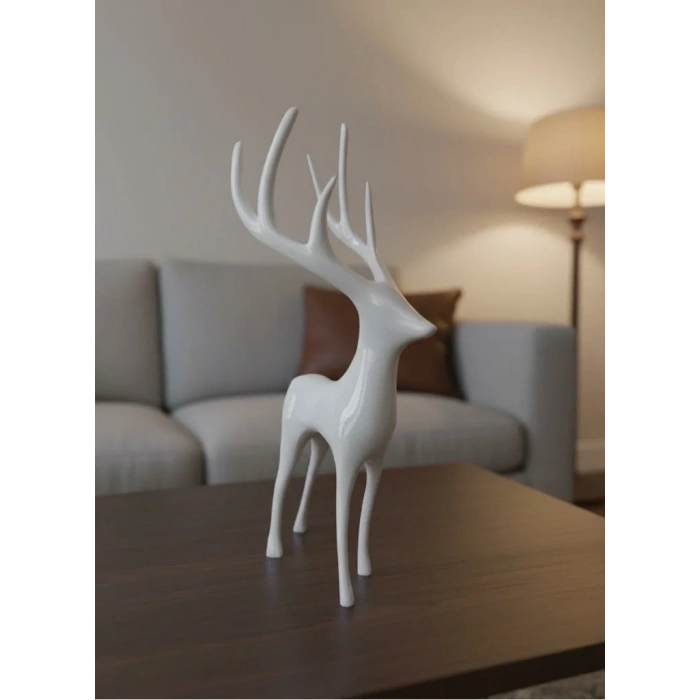 USLUCAN ALIŞVERİŞ GEYİK FİGÜRÜ BEYAZ