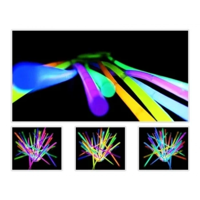 USLUCAN ALIŞVERİŞ Glow Stick 20cm Fosforlu Kırılan Çubuk (100 Adet)