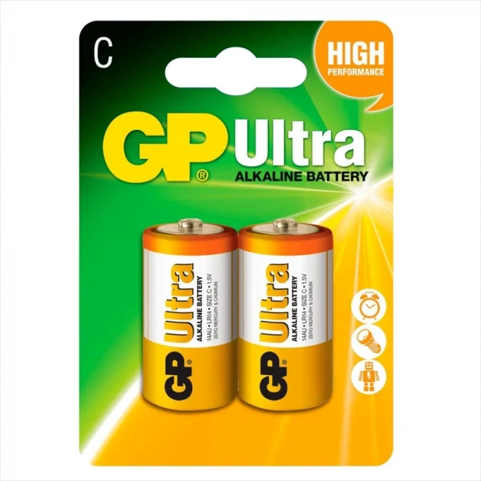 USLUCAN ALIŞVERİŞ GP Ultra Alkalin C Orta Pil 2li