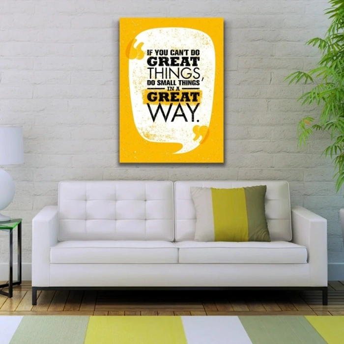 USLUCAN ALIŞVERİŞ Great Thing Afiş Turuncu Tonlarda Kanvas Tablo 50 x 70