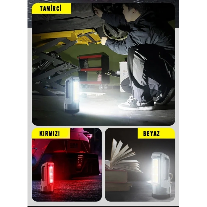 USLUCAN ALIŞVERİŞ Güçlü Şarjlı Fener Masa Lambası Wt-603