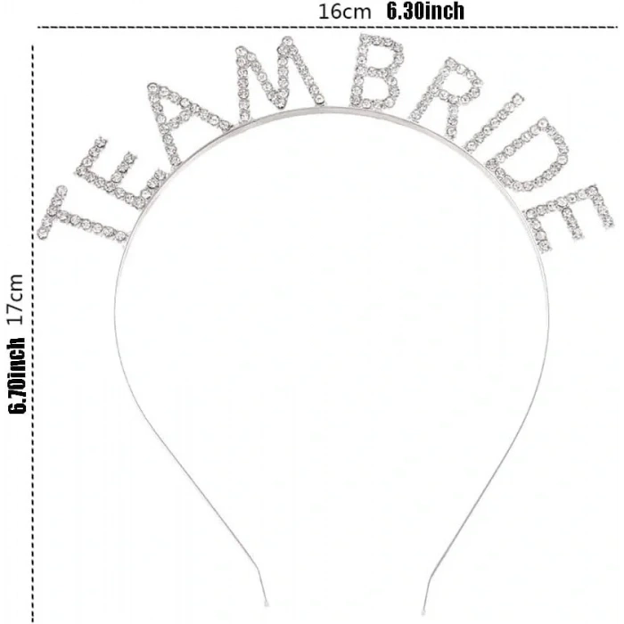 USLUCAN ALIŞVERİŞ Gümüş Kaplama Kristal Taşlı Team Bride Taç
