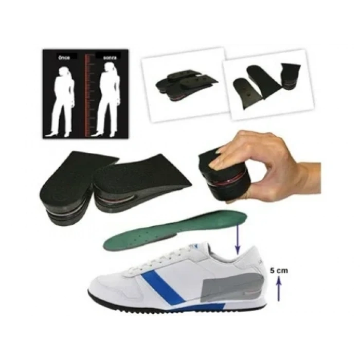 USLUCAN ALIŞVERİŞ Hava Yastıklı Boy Uzatıcı Tabanlık (5 CM)