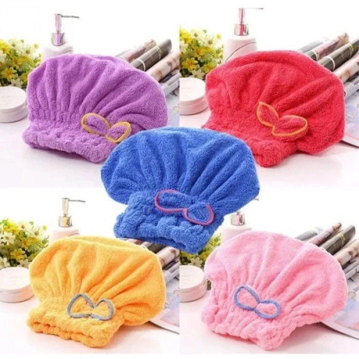 USLUCAN ALIŞVERİŞ Havlu Saç Kurutma Bonesi