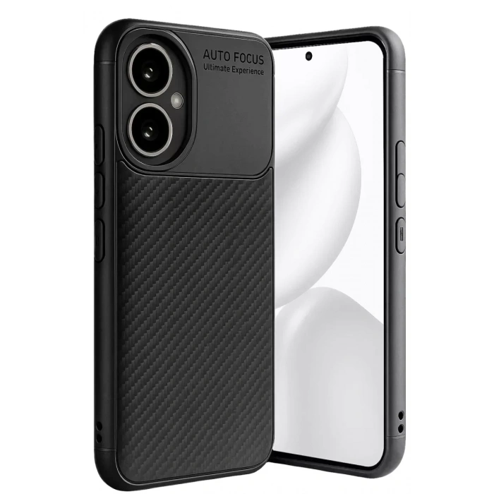 USLUCAN ALIŞVERİŞ Honor 400 Kılıf Auto Focus Karbon Kapak - Siyah