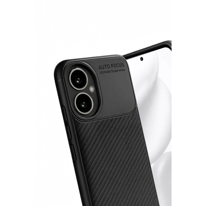 USLUCAN ALIŞVERİŞ Honor 400 Kılıf Auto Focus Karbon Kapak - Siyah