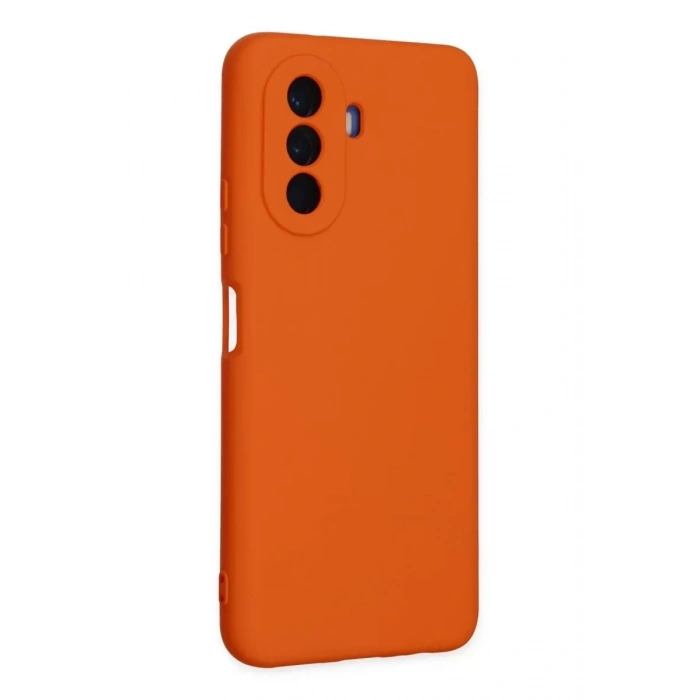 USLUCAN ALIŞVERİŞ Huawei Nova Y70 Kılıf Nano içi Kadife Silikon - Turuncu