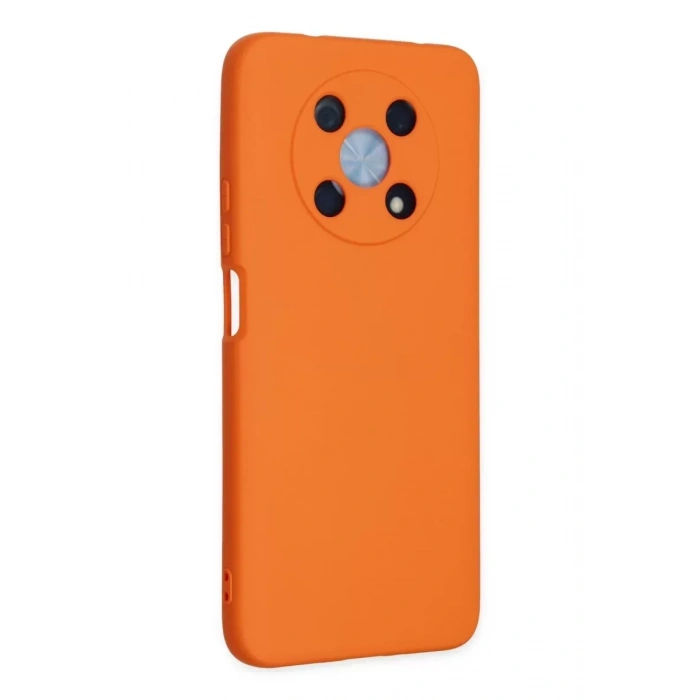 USLUCAN ALIŞVERİŞ Huawei Nova Y90 Kılıf Nano içi Kadife Silikon - Turuncu